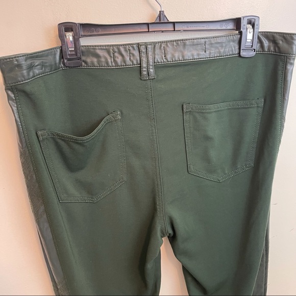 Anthropologie Pilcro and the Letterpress Green Vegan Leather Moto Pants - Picture 8 of 11